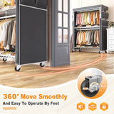 Raybee 81" H x 45"W  Rolling Garment Rack on Cover , 445lbs Portable Closet & Adjustable Clothing Rack with Wheels For Bedroom