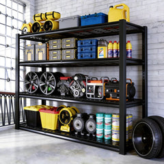 REIBII 4-Shelf Storage Shelves 2550LBS Adjustable Heavy Duty Garage Shelving for Garage Basement