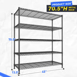  Heavy Duty Storage Shelves, Tall Adjustable Metal Shelving Units with Spider Web Design, Tool-Free Assembly for Garage, Warehouse, Pantry Organization