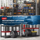 REIBII 36" W Adjustable Metal Storage Rack,2650LBS Heavy Duty Garage Shelves , Ultra-Sturdy Shelving for Garage, Basement & Workshop