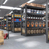 REIBII 36" W Adjustable Metal Storage Rack,2650LBS Heavy Duty Garage Shelves , Ultra-Sturdy Shelving for Garage, Basement & Workshop