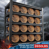 REIBII 36" W Adjustable Metal Storage Rack,2650LBS Heavy Duty Garage Shelves , Ultra-Sturdy Shelving for Garage, Basement & Workshop