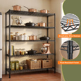REIBII 45.5" W Wire Shelving, 5-Tier Adjusatble Storage Shelves, Metal Storage Rack for Pantry Kitchen Commercial