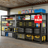 REIBII 60"W x 72"H 5-Tier Industrial Garage Shelving,3000LBS Heavy Duty Storage Shelves,Adjustable Metal Shelving for Basement Warehouse