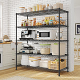  Heavy Duty Storage Shelves, Tall Adjustable Metal Shelving Units with Spider Web Design, Tool-Free Assembly for Garage, Warehouse, Pantry Organization