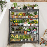  Heavy Duty Storage Shelves, Tall Adjustable Metal Shelving Units with Spider Web Design, Tool-Free Assembly for Garage, Warehouse, Pantry Organization