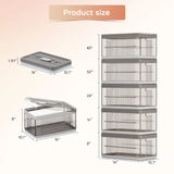 Enhomee collapsible storage bins, Stackable Storage Bins with Lids