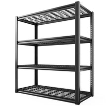 REIBII 59.9"H 4-Tier Industrial Shelves, Adjustable Shelving Units for Garage, Warehouse, Basement & Pantry