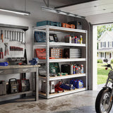 REIBII 40"W Galvanized Metal Shelving Unit, Adjustable Industrial Storage Rack,Heavy Duty Storage Shelves for Pantry, Kitchen, Laundry Room, Garage & Utility Room