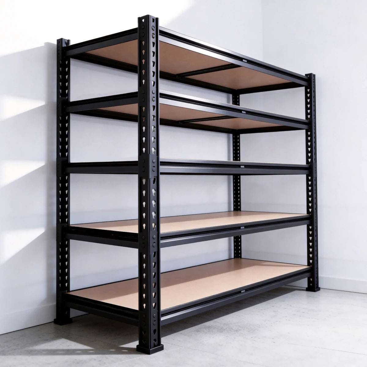 Reibii 5-Tier 40" W Metal Shelving for Garage, 2500lbs Heavy Duty Storage Shelves, Adjustable Shelf for Closet, Warehouse, Commercial