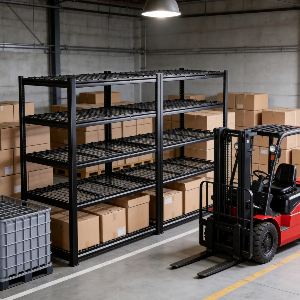 REIBII 60" W Heavy Duty Metal Shelving Unit, Adjustable Shelves for Storage,Wire Shelving,Garage Shelving