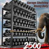 REIBII 5 Tier 72"H Garage Shelving,Adjustable Steel Storage Shelves 2500lbs for Warehouse,Basement,Garage,Industrial