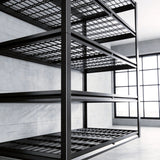 REIBII 55.2" W 5-Tier Adjustable Metal Shelving, 3000LBS Heavy Duty Garage Shelves for Basement, Warehouse & Home Storage