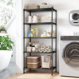 Reibii 5-Tier Adjustable Metal Wire Shelving Unit, 21.5 Inch Wide Heavy Duty 1000 LBS Storage Rack Organizer for Pantry, Kitchen, Dorm & Garage