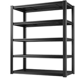REIBII 32"W Garage Shelving Heavy Duty, 2000lbs Adjustable Garage Storage Shelves 5 Tier Metal Shelving for Basement Pantry Warehouse Garage