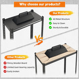 REIBII 28"W Shelving and Racking 1600 Lbs Adjustable Storage Shelving for Pantry,Garage and Storage Room.