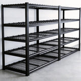 REIBII 60" W Heavy Duty Metal Shelving Unit, Adjustable Shelves for Storage, Rust-Proof Shelving for Garage, Industrial, Warehouse, Basement & Workshop