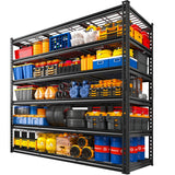 Reibii 55" W Adjustable Storage Shelves, 6-Tier Heavy Duty Garage Shelving 3300Lbs Capacity Steel Shelf, Split Into 2 Units For Garage Basement Warehouse Kitchen