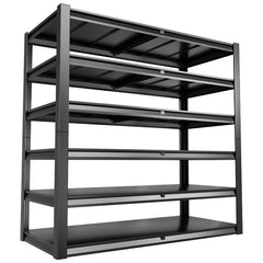 REIBII Heavy Duty Industrial Garage Shelving,6-Tier Adjustable Storage Shelving Units For Basement&Warehouse