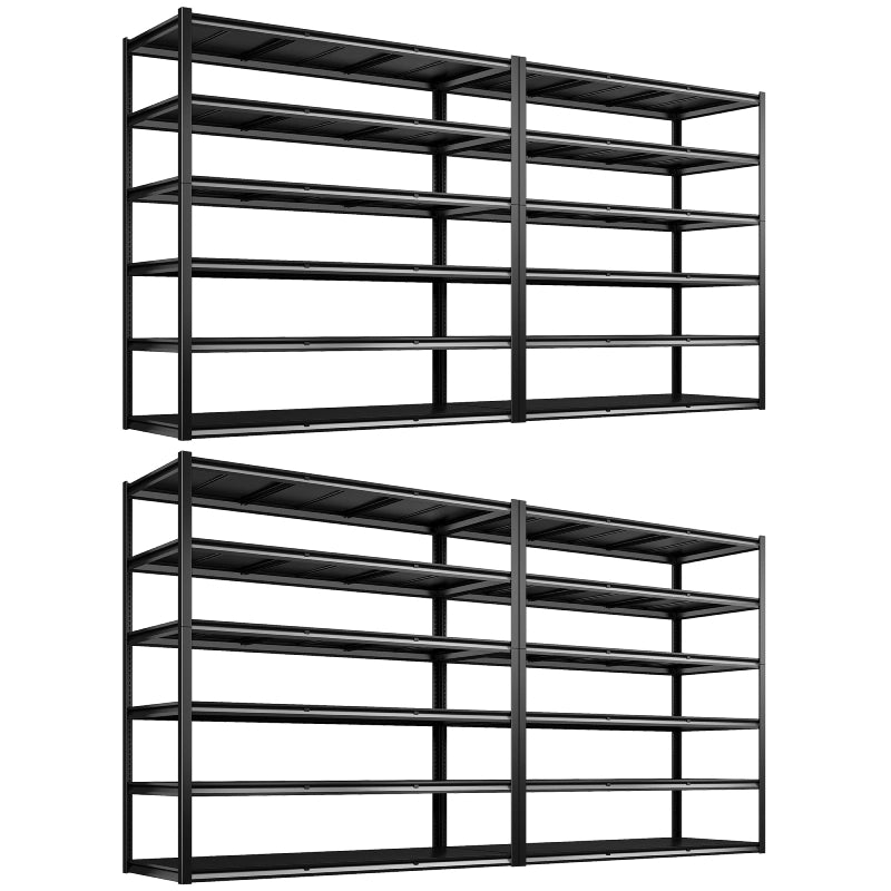 REIBII Heavy Duty Industrial Garage Shelving,6-Tier Adjustable Storage Shelving Units For Basement&Warehouse