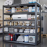REIBII Heavy Duty Industrial Garage Shelving,6-Tier Adjustable Storage Shelving Units For Basement&Warehouse