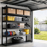 Industrial Storage Shelving Rack for Garage.Storage Shelves with High Weight Capacity for Tools