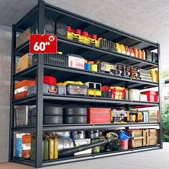 6-tier Heavy Duty Industrial Storage Shelves,Adjustable Metal Shelving for Warehouse