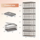 Enhomee collapsible storage bins, Stackable Storage Bins with Lids