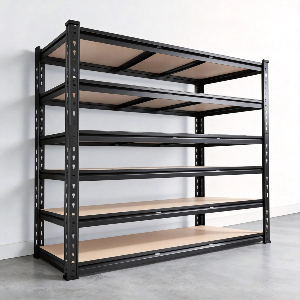 Reibii 6-Tier 48.2" W Garage Storage Shelves, 3300lbs Heavy Duty Industrial Shelving Racks, Metal Shelving for Pantry Kitchen Commercial