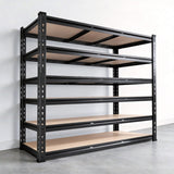 Reibii 6-Tier 48.2" W Garage Storage Shelves, 3300lbs Heavy Duty Industrial Shelving Racks, Metal Shelving for Pantry Kitchen Commercial