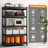 REIBII 28"W Shelving and Racking 1600 Lbs Adjustable Storage Shelving for Pantry,Garage and Storage Room.