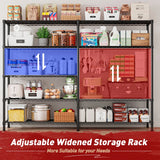 REIBII 58"W Adjustable Metal Wire Shelving Units, 1450 Lbs Wire Storage Shelves for Pantry Kitchen