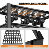 REIBII 35.5" W x 72" H Metal Shelving, 2500 LBS Adjustable Storage Shelves for Garage, Basement, Kitchen and Pantry