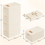 Enhomee stackable storage bins with Lids,Plastic Storage Bins with Lids Closet Organizer