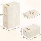 Enhomee stackable storage bins with Lids,Plastic Storage Bins with Lids Closet Organizer