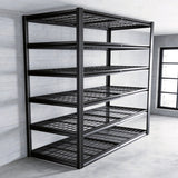 REIBII 55.2" W 5-Tier Adjustable Metal Shelving, 3000LBS Heavy Duty Garage Shelves for Basement, Warehouse & Home Storage