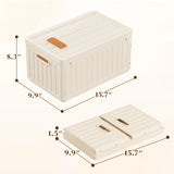 Enhomee stackable storage bins with Lids,Plastic Storage Bins with Lids Closet Organizer