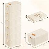 Enhomee stackable storage bins with Lids,Plastic Storage Bins with Lids Closet Organizer