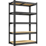 REIBII Storage Shelves Load 2020lbs, 5-Tier Adjustable Metal Shelving Units, Shelving Rack for Closet Kitchen Pantry