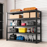 REIBII 5-Tier 72" H Garage Shelving, 3000LBS Adjustable Metal Shelving Unit, Storage Shelves For Warehouse, Basement & Industrial