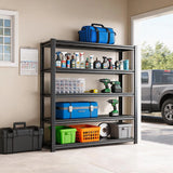 REIBII 5-Tier 72" H Garage Shelving, 3000LBS Adjustable Metal Shelving Unit, Storage Shelves For Warehouse, Basement & Industrial