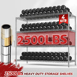 Reibii 75.6"H Wire Shelving Units on Wheels, 2500 lbs Adjustable Wire Storage Shelves for Pantry Closet Commercial,Chrome