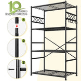 REIBII Storage Shelves Organizer, Metal Shelving Unit with Adjustable Leveling Feet, Space-Saving Pantry Shelf for Kitchen, Laundry & Home Storage