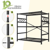 REIBII Storage Shelves Organizer, Metal Shelving Unit with Adjustable Leveling Feet, Space-Saving Pantry Shelf for Kitchen, Laundry & Home Storage