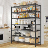  Heavy Duty Storage Shelves, Tall Adjustable Metal Shelving Units with Spider Web Design, Tool-Free Assembly for Garage, Warehouse, Pantry Organization