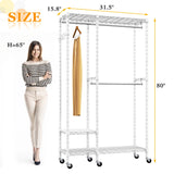 Raybee 77" H Closet Racks and Shelves, Adjustable Closet Storage Racks