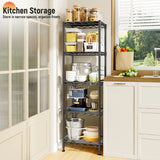Reibii Metal Wire Rack Shelving for Small Space, 53"H x 15.8"W Adjustable Storage Rack for Kithcen Pantry Laundry