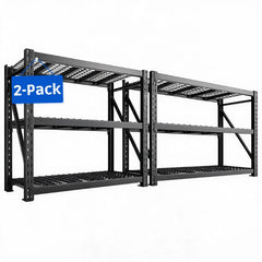 REIBII 8250 Lbs Heavy Duty Garage Shelving 3-Tier Garage Shelf Industrial Shelving Adjustable For Garage, Warehouse Basement