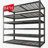 REIBII 55.2" W 5-Tier Adjustable Metal Shelving, 3000LBS Heavy Duty Garage Shelves for Basement, Warehouse & Home Storage