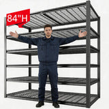 REIBII 55.2" W x 26"D Storage Shelves 3500LBS 6-Tier Adjustable Garage Shelving for Basement, Warehouse,Industria